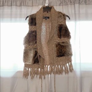 Fuzzy casual vest